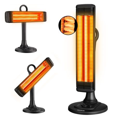 Ogrzewacz promiennik tarasowy na podczerwień poziomy pionowy oscylacyjny 1000W Bauerkraft